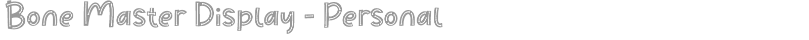 Bone Master font preview